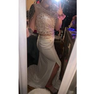 Two piece white dress